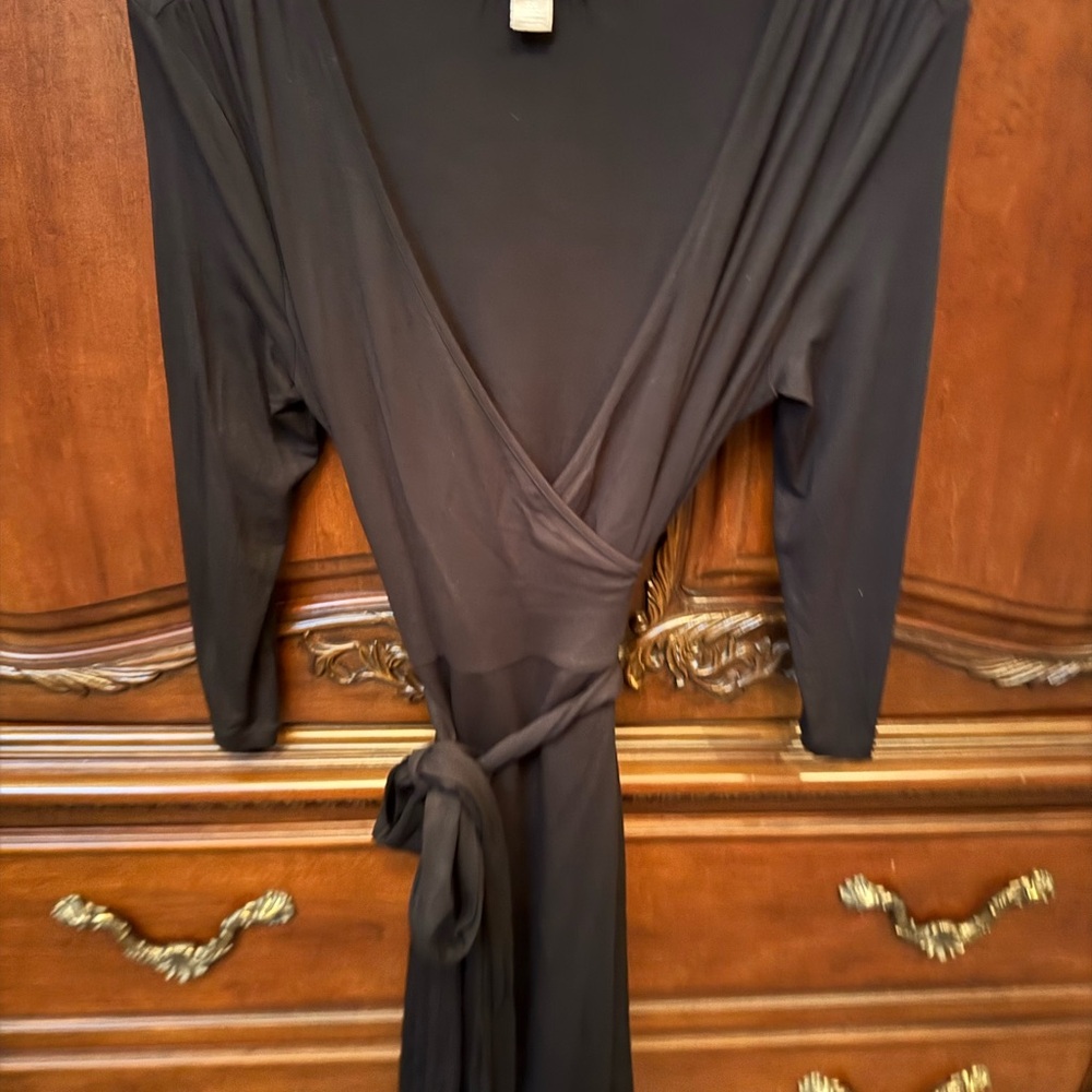 Banana Republic Elegant Black Wrap Dress